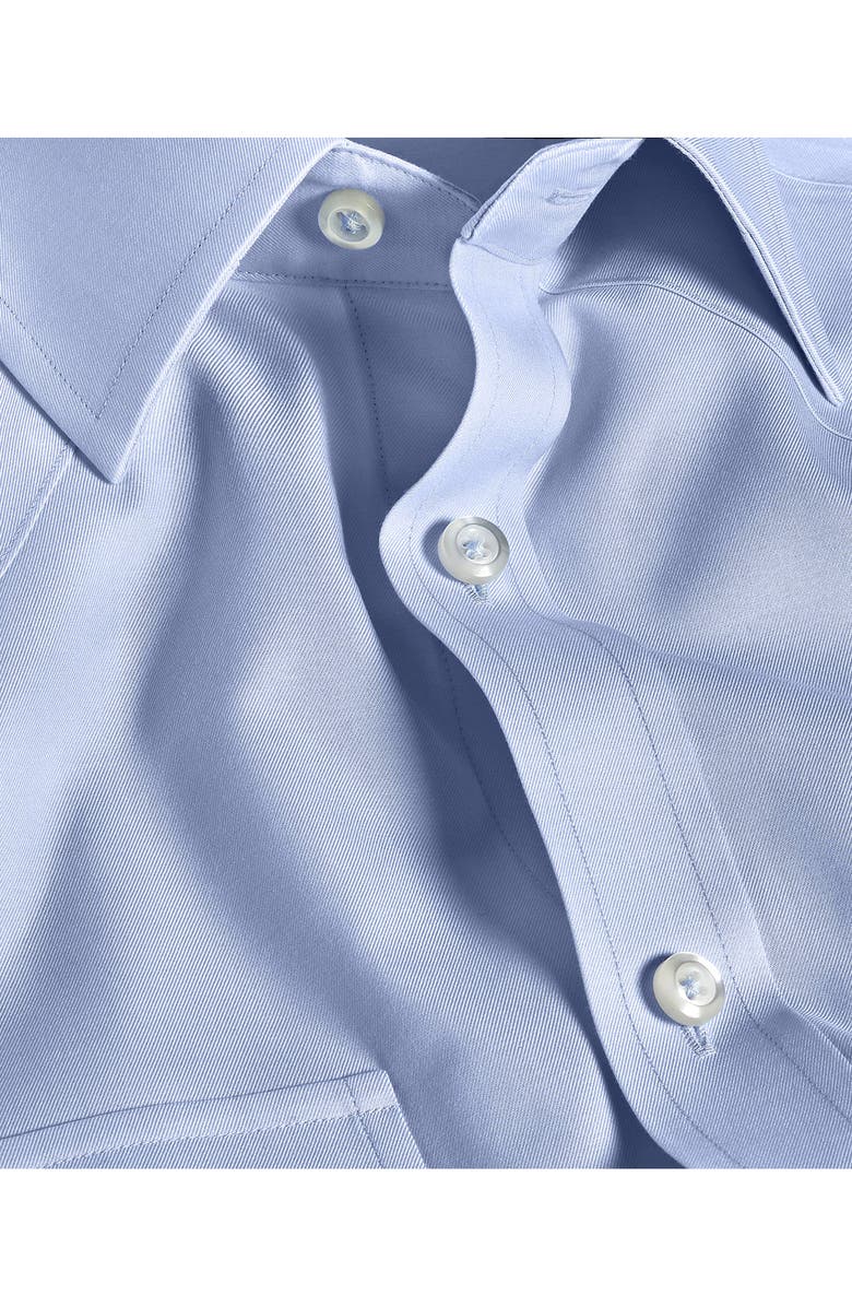 David Donahue Trim Fit Light Blue Cotton Twill Button-Up Western Shirt, Alternate, color, Sky