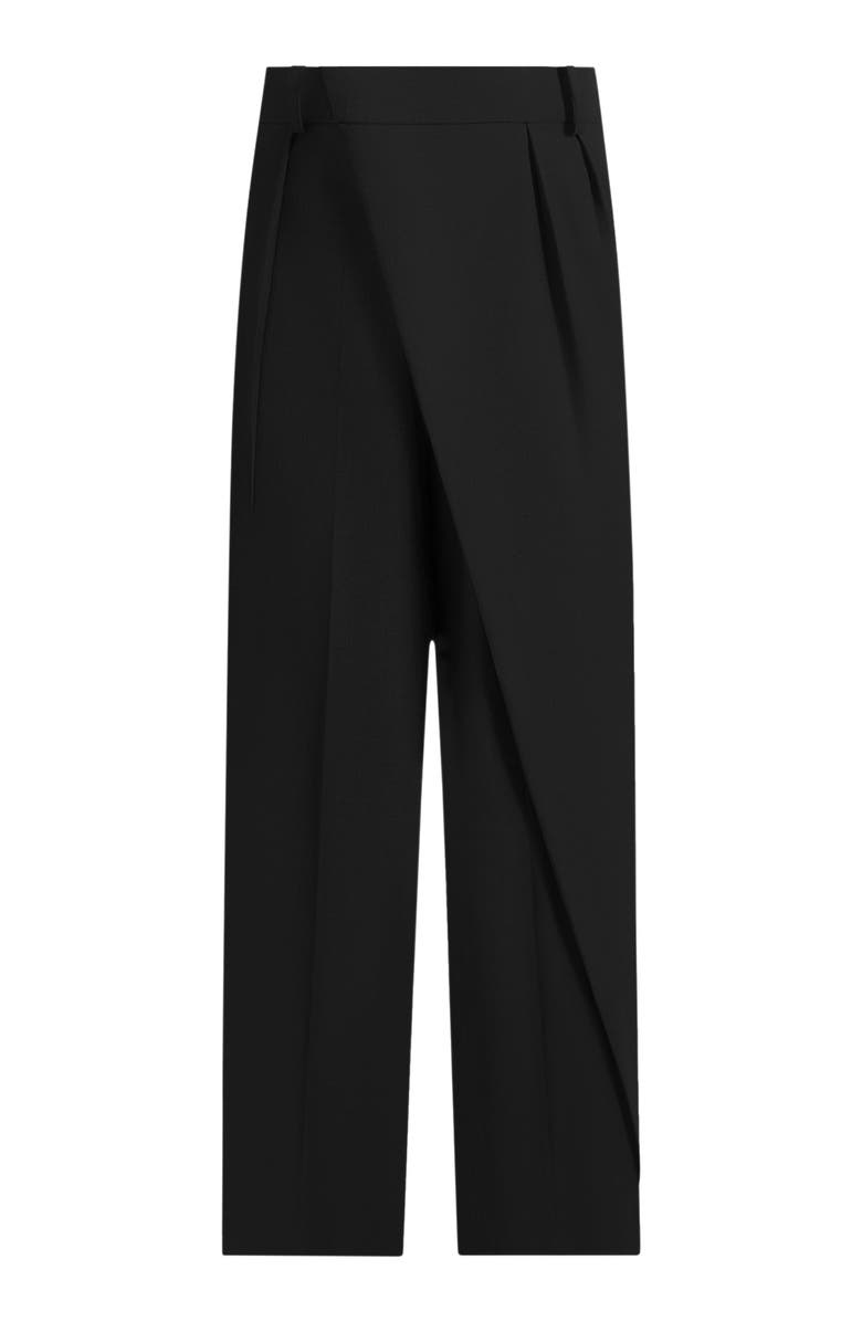 Manière De Voir Colette Tailored Wrap Pleat Trousers, Alternate, color, Black