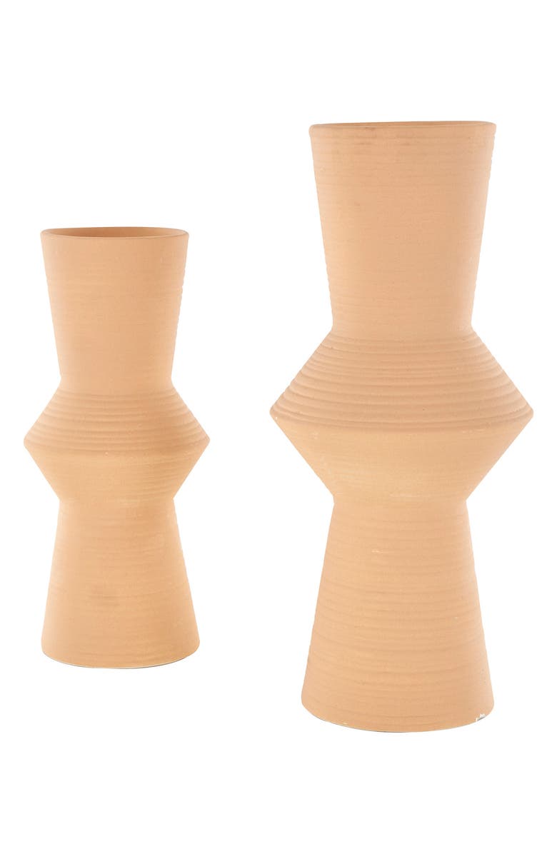 GINGER BIRCH STUDIO Brown Ceramic Vase - Set of 2, Alternate, color, Brown