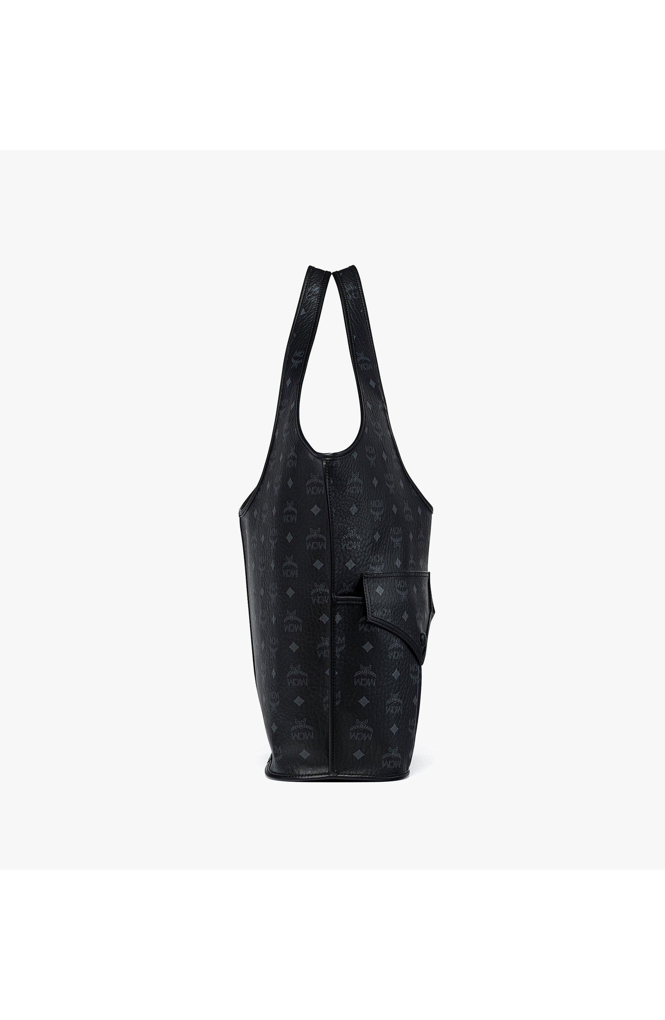 X-Large Leni Shopper in Visetos, Alternate, color, Black