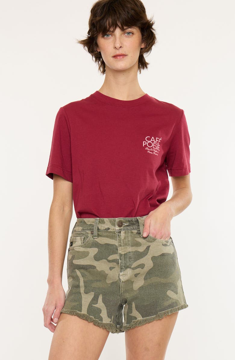 KanCan Khalil High Rise Shorts, Main, color, Camo