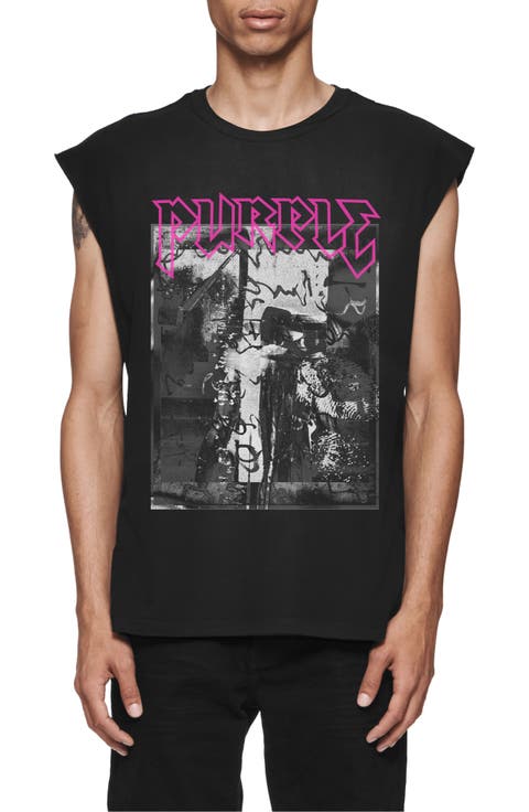 Textured Inside Out Cotton Graphic T-Shirt