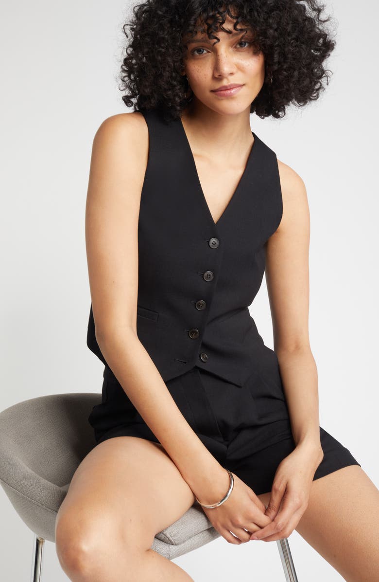 Textured Button-Up Vest