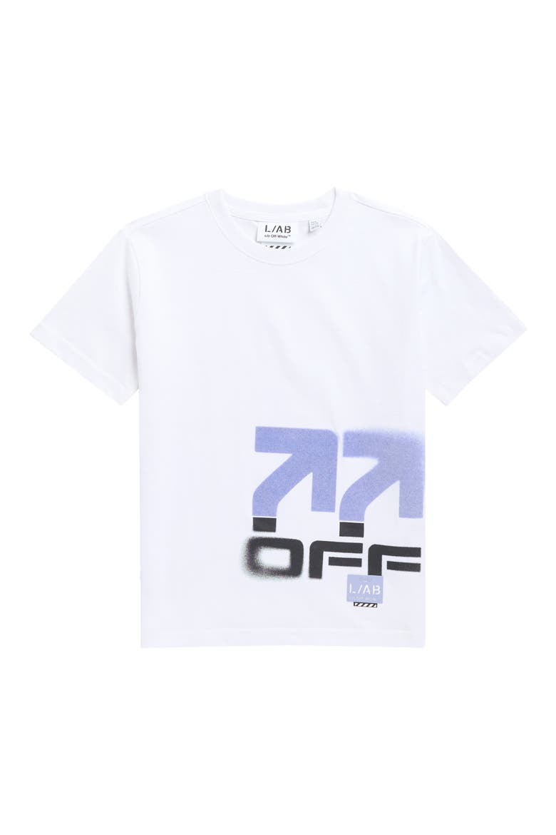 Kids' Off Stacked Graphic T-Shirt, Main, color, WHITE