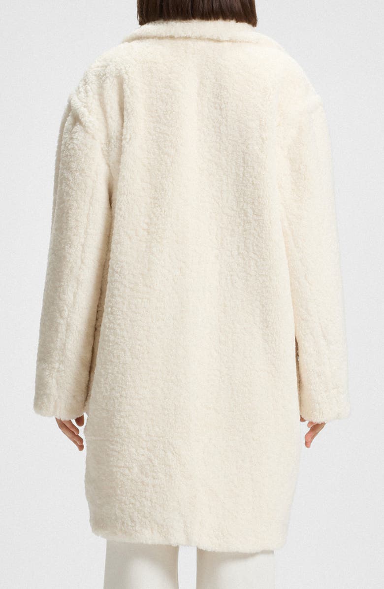 BOSS Orange Catedy Faux Shearling Coat, Alternate, color, Open White