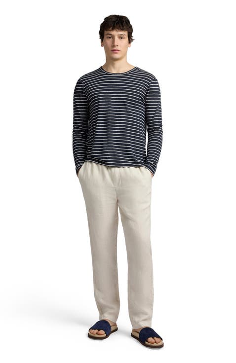 Stretch Linen Jersey Long Sleeve Tee