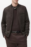 MANGO Faux Suede Biker Jacket