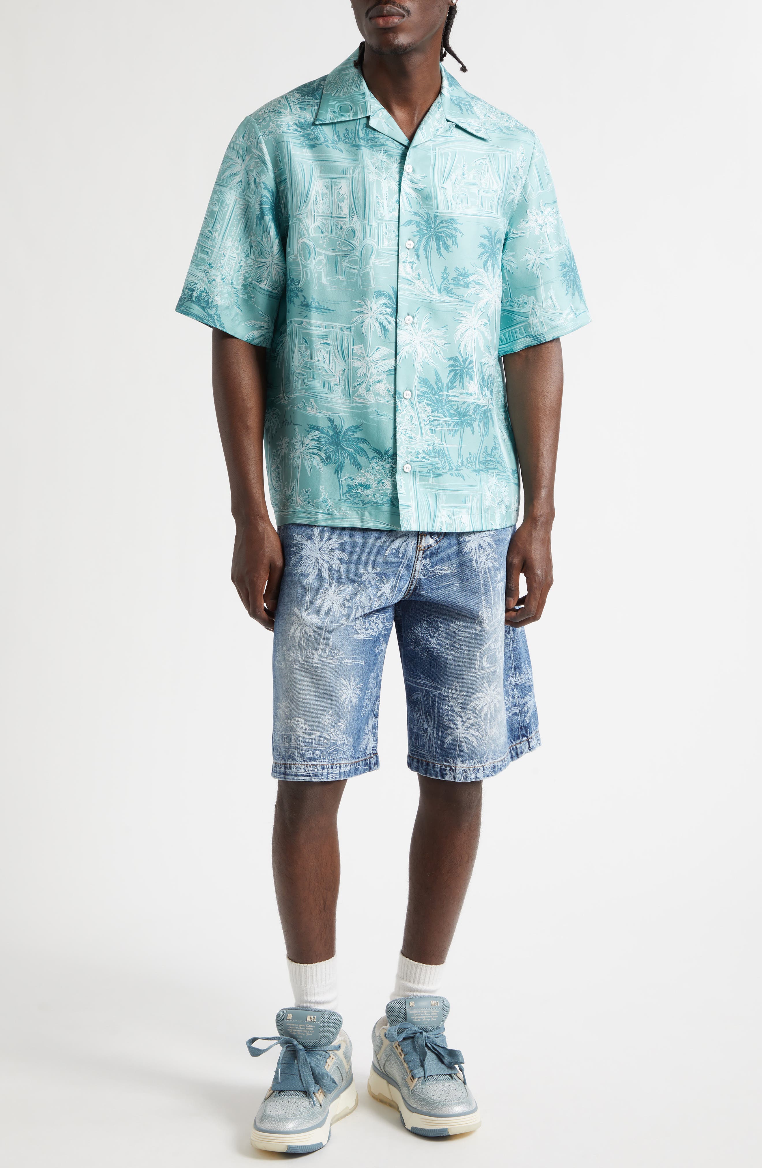 Chateau Sketch Silk Camp Shirt - image 2