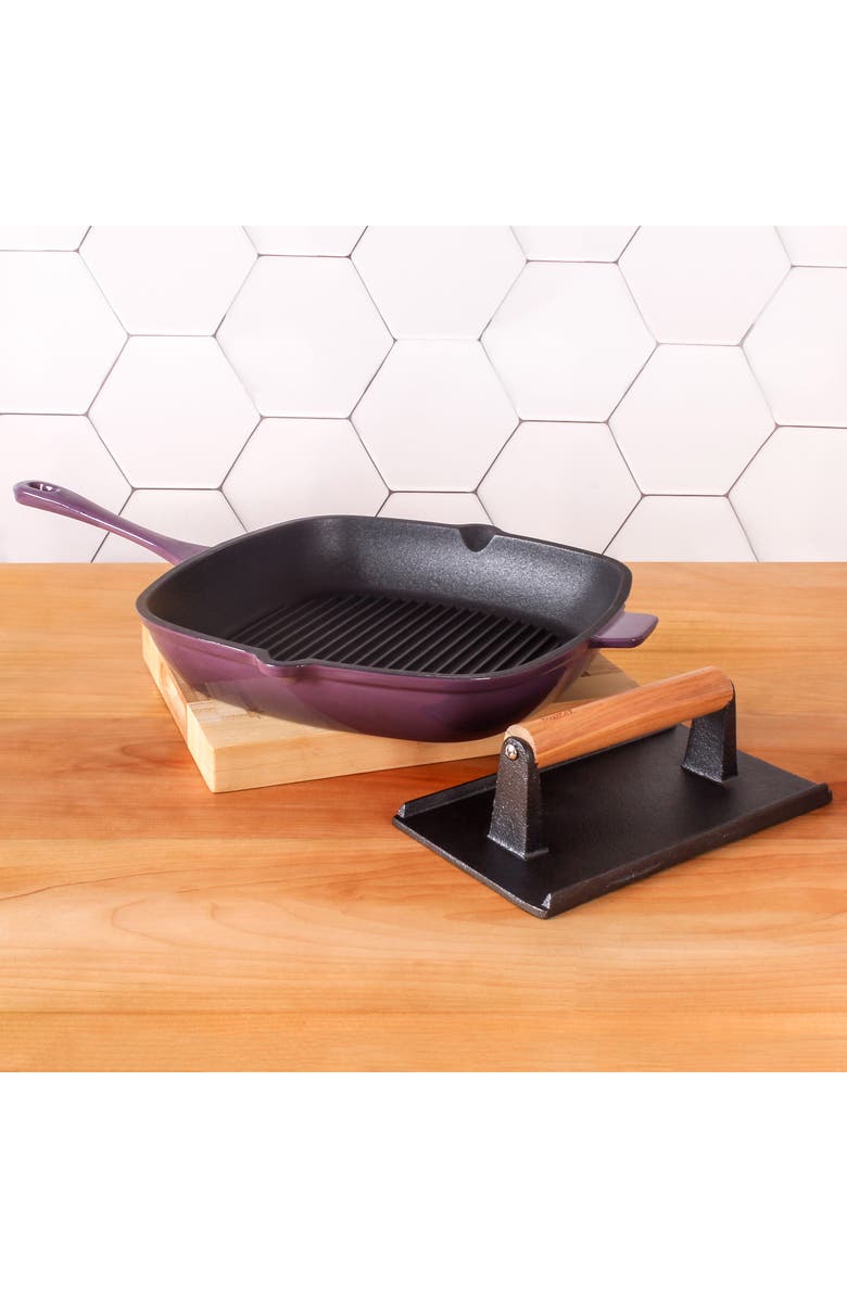 BergHOFF Neo 2-Piece Cast Iron Set, Alternate, color, Purple