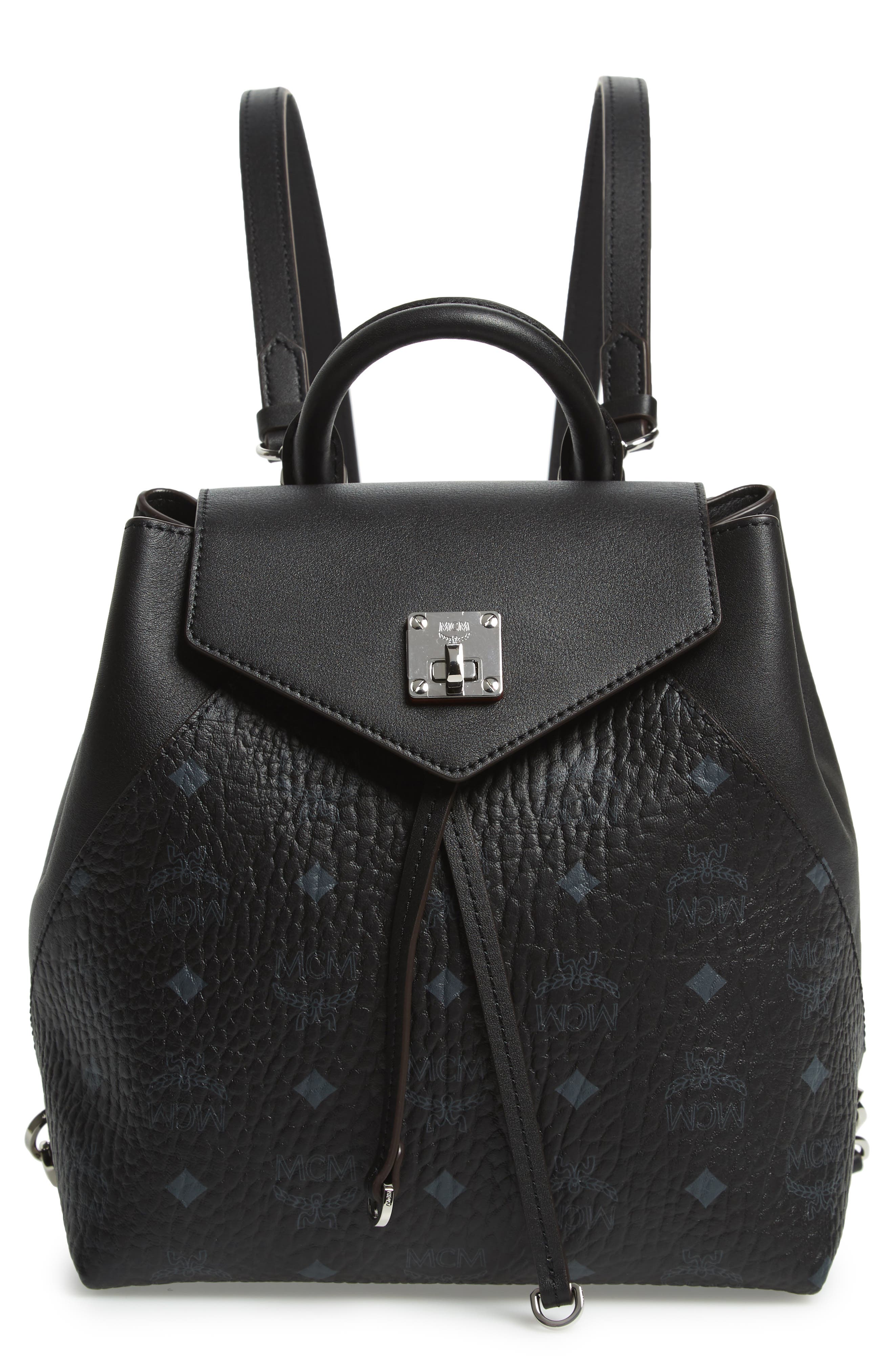 MCM Essential Visetos Original Small Backpack, Main, color, 