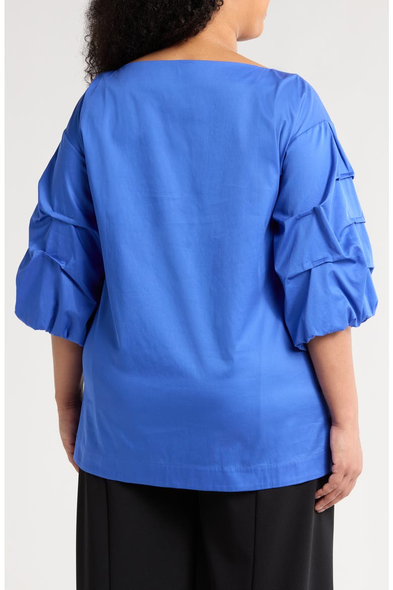 Balia Cotton Popover Top, Alternate, color, ROYAL BLUE