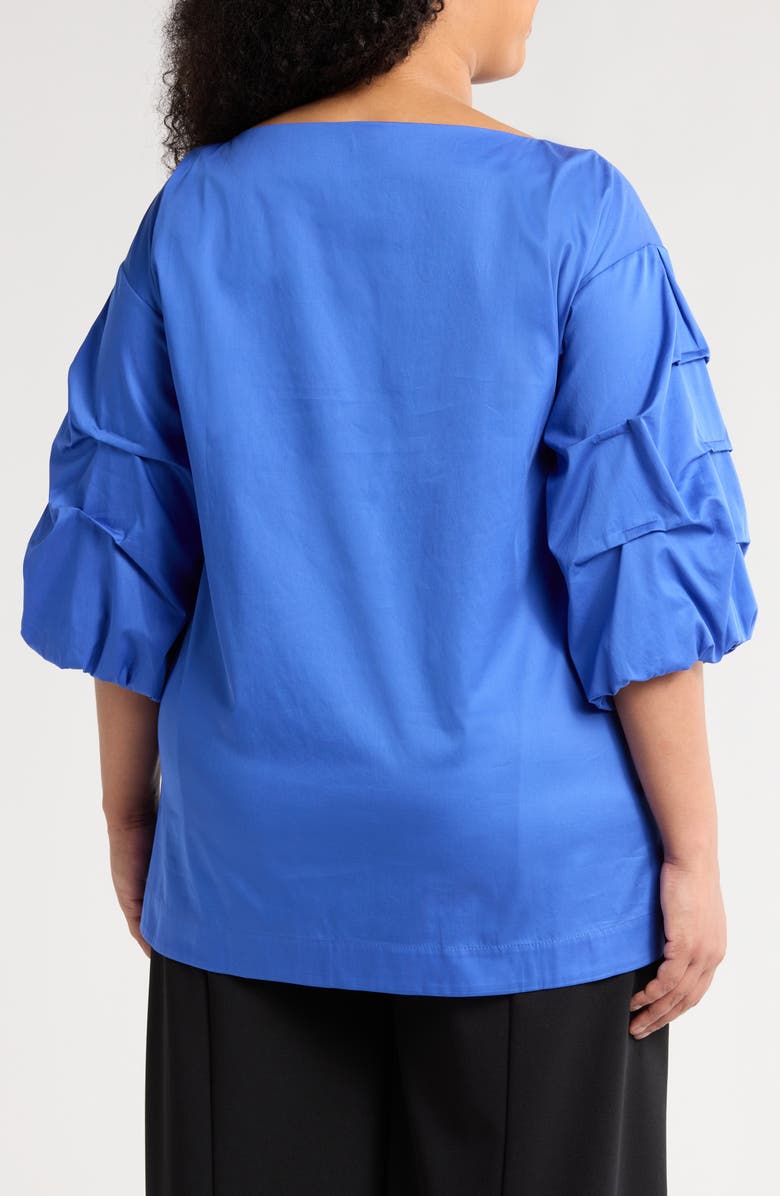 HARSHMAN Balia Cotton Popover Top, Alternate, color, Royal Blue