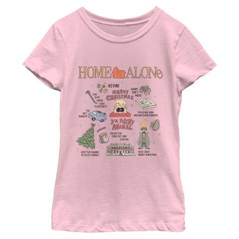 Girls' Kevin Alone Drawing Medley Short Sleeve T-shirt