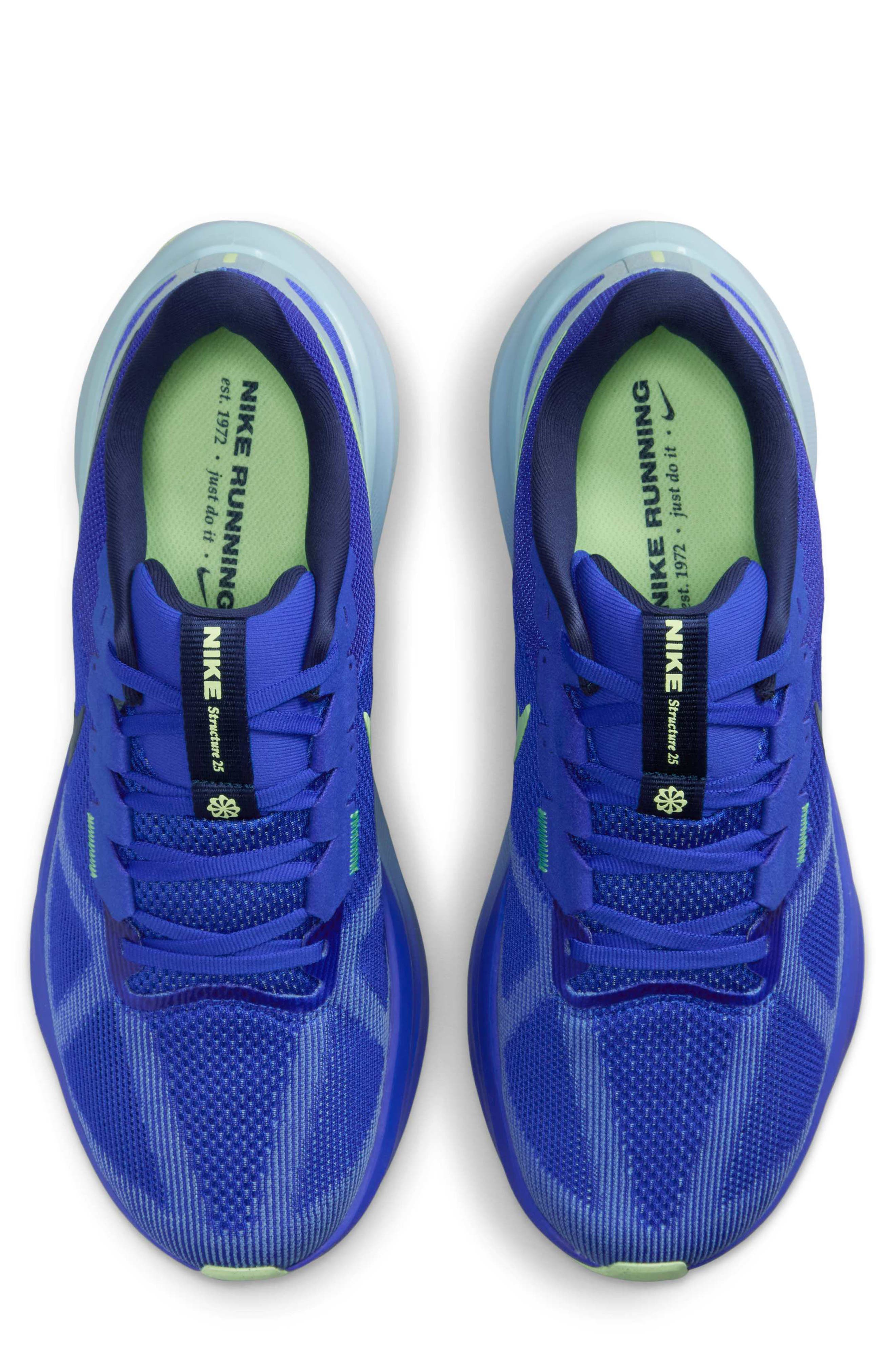 Air Zoom Structure 25 Running Shoe, Alternate, color, HYPER ROYAL/ MIDNIGHT NAVY