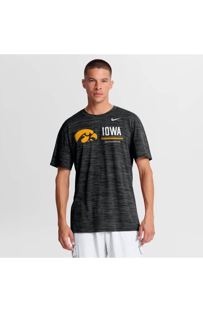 Nike Men's Nike Black Iowa Hawkeyes Sideline Velocity Dri-FIT T-Shirt, Main, color, Black