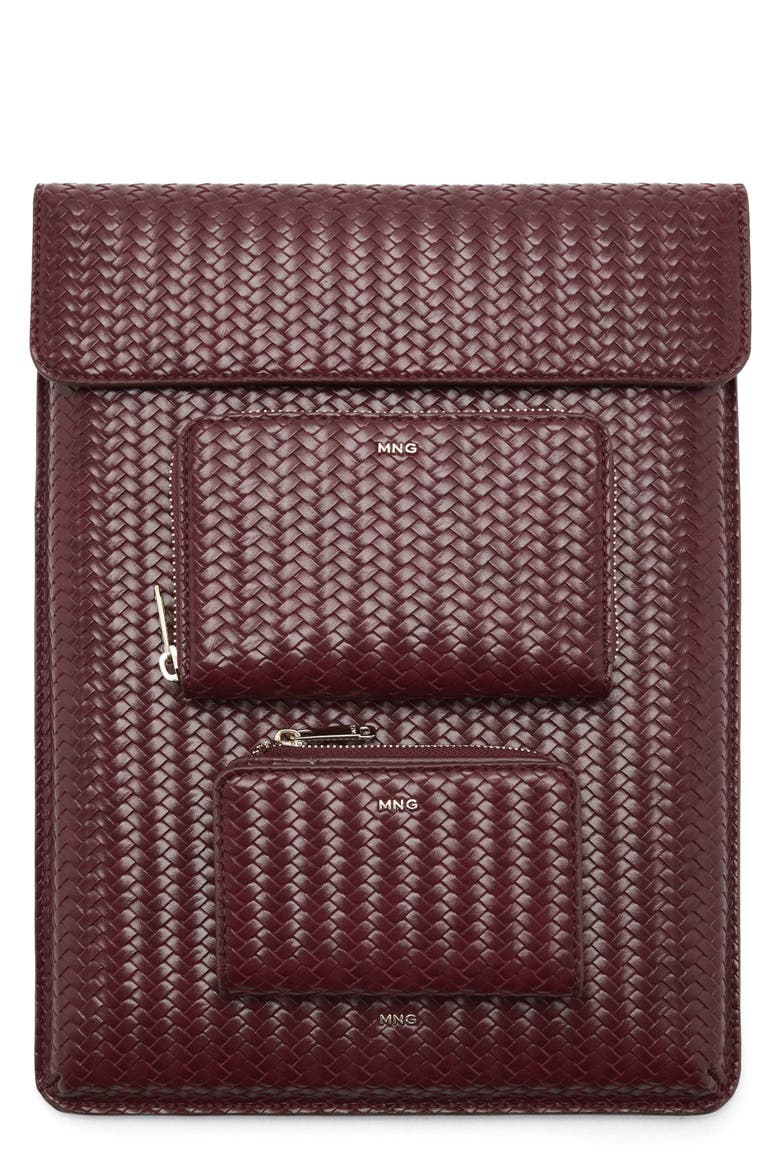 Braided Laptop Sleeve, Main, color, BURGUNDY