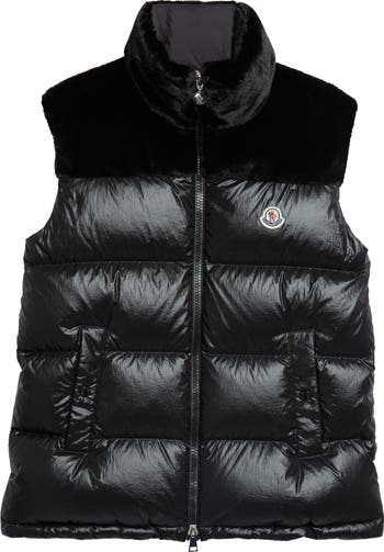 Moncler Lempa Down Puffer Vest with Faux Fur Trim | Nordstrom