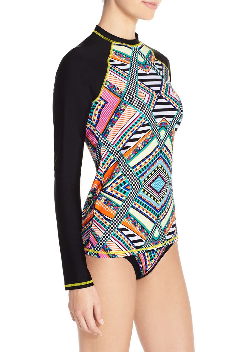 'Venice Beach' Rashguard, Alternate, color, BLACK MULTI