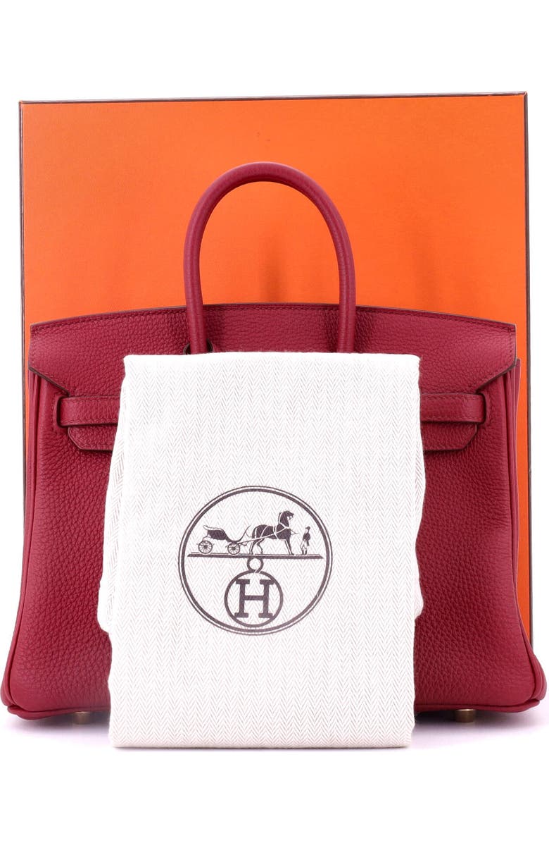 Pre-Owned Hermes Birkin Handbag Red Togo with Gold Hardware 25, Alternate, color,