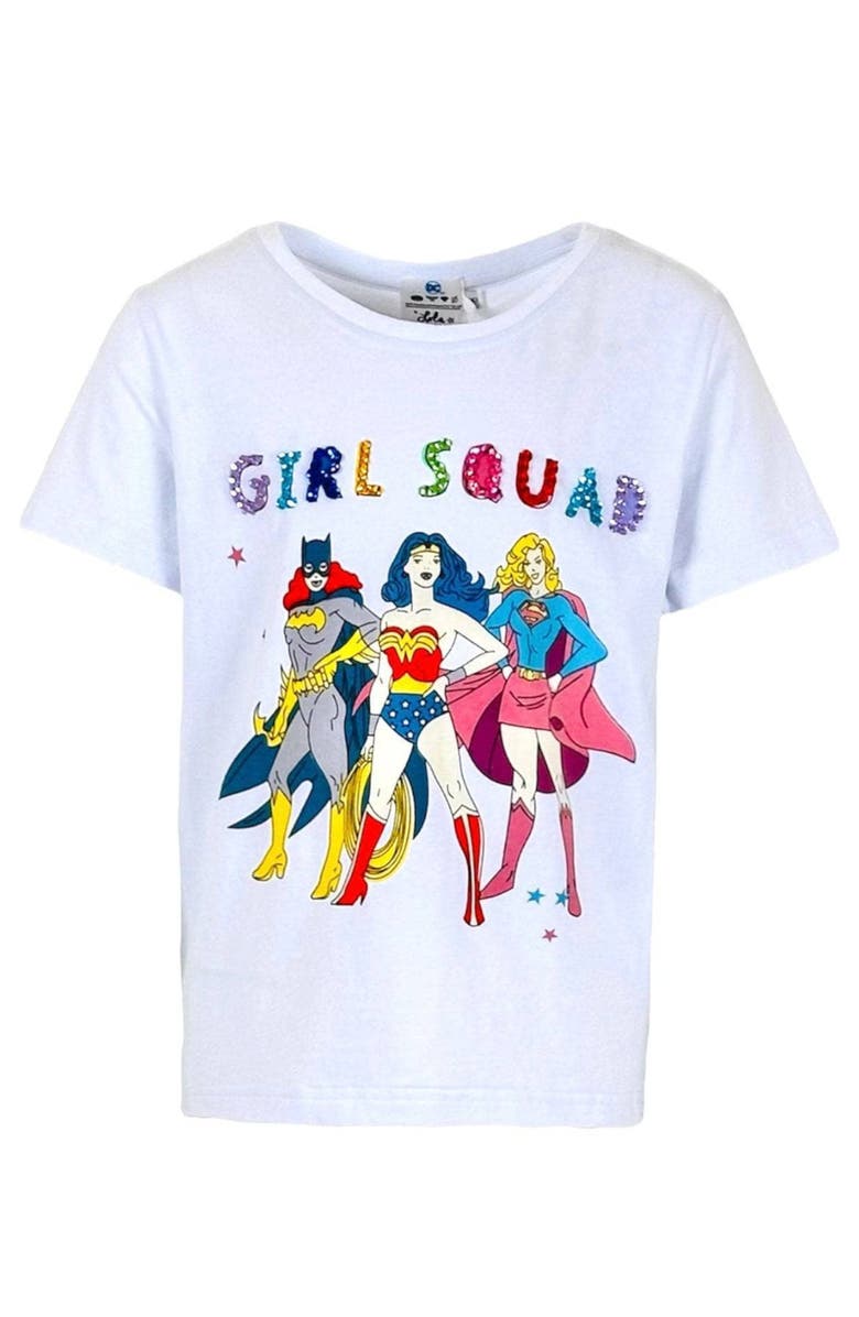 Lola + The Boys Wonder Woman Girls Squad Tee, Alternate, color, 