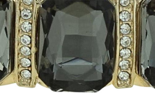 Olivia Welles Penelope Crystal Cuff Bracelet In Gold/grey/clear