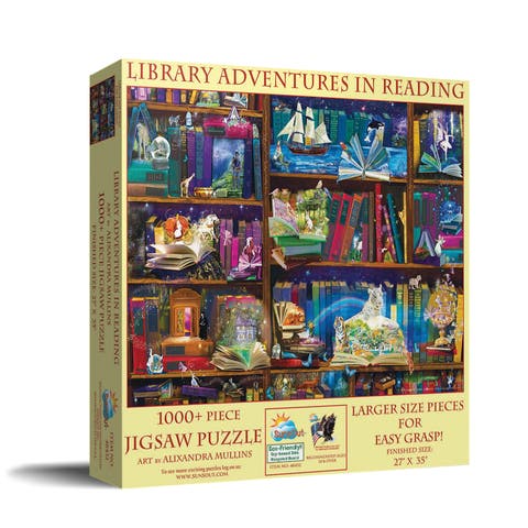 Library Adventures in Reading 1000 piece Jigsaw Puzzle for Adults Large Pieces