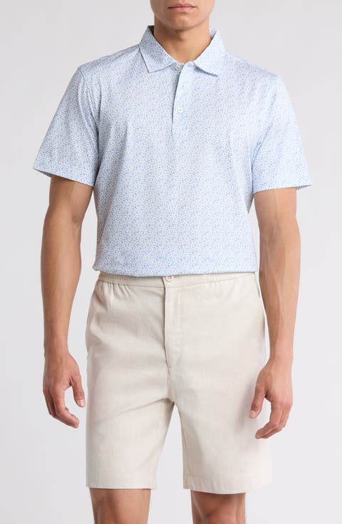 Victor Floral Print Knit Polo