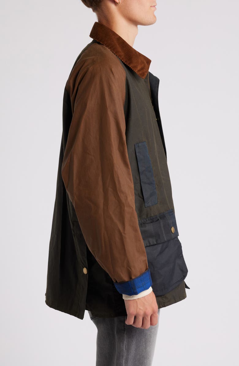 Barbour Patch Water Resistant Waxed Cotton Jacket, Alternate, color,