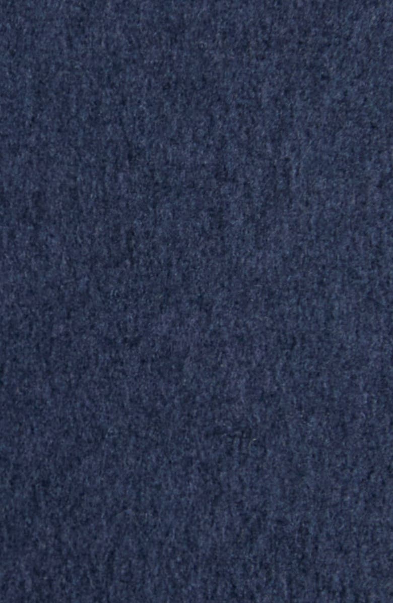 Moncler Wool Blend Felt Hooded Cape, Alternate, color, Navy