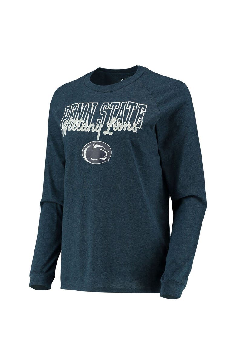 CONCEPTS SPORT Women's Concepts Sport Navy/Gray Penn State Nittany Lions Raglan Long Sleeve T-Shirt & Shorts Sleep Set, Alternate, color, 