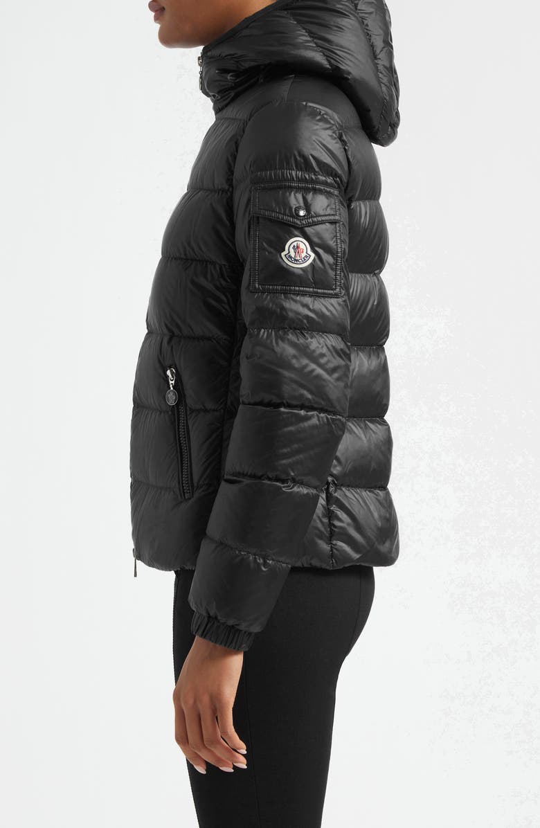 Moncler Gles Hooded Down Jacket, Alternate, color, Black