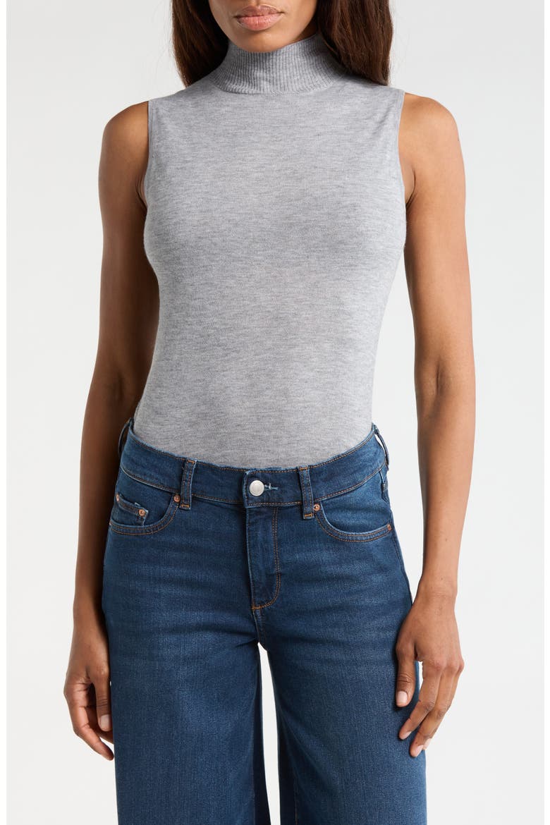 Sleeveless Turtleneck, Main, color, ASHEN