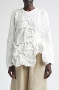 Comme des Garçons Raschel Knit Crushed Ruffle Top