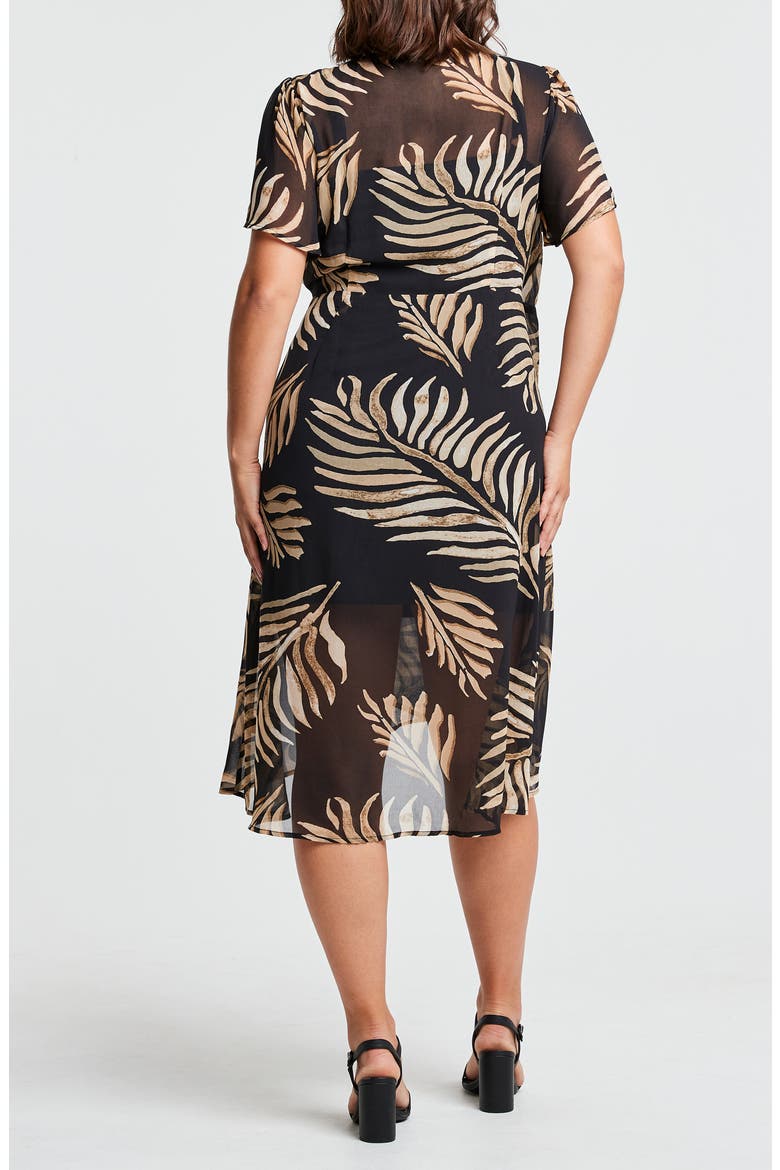 Wild Fern Wrap Midi Dress, Alternate, color, PRINT