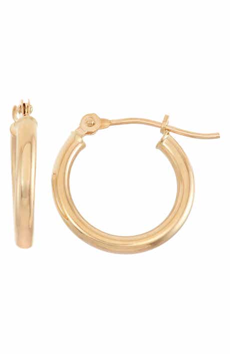 FZN 10K Gold Hoop Earrings