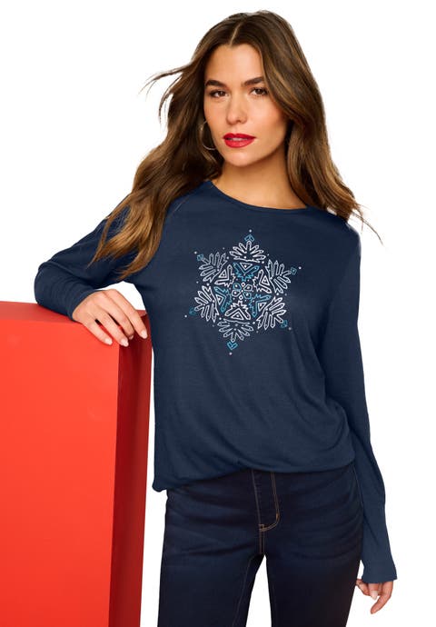 Plus Size Graphic Long Sleeve Tee (plus)