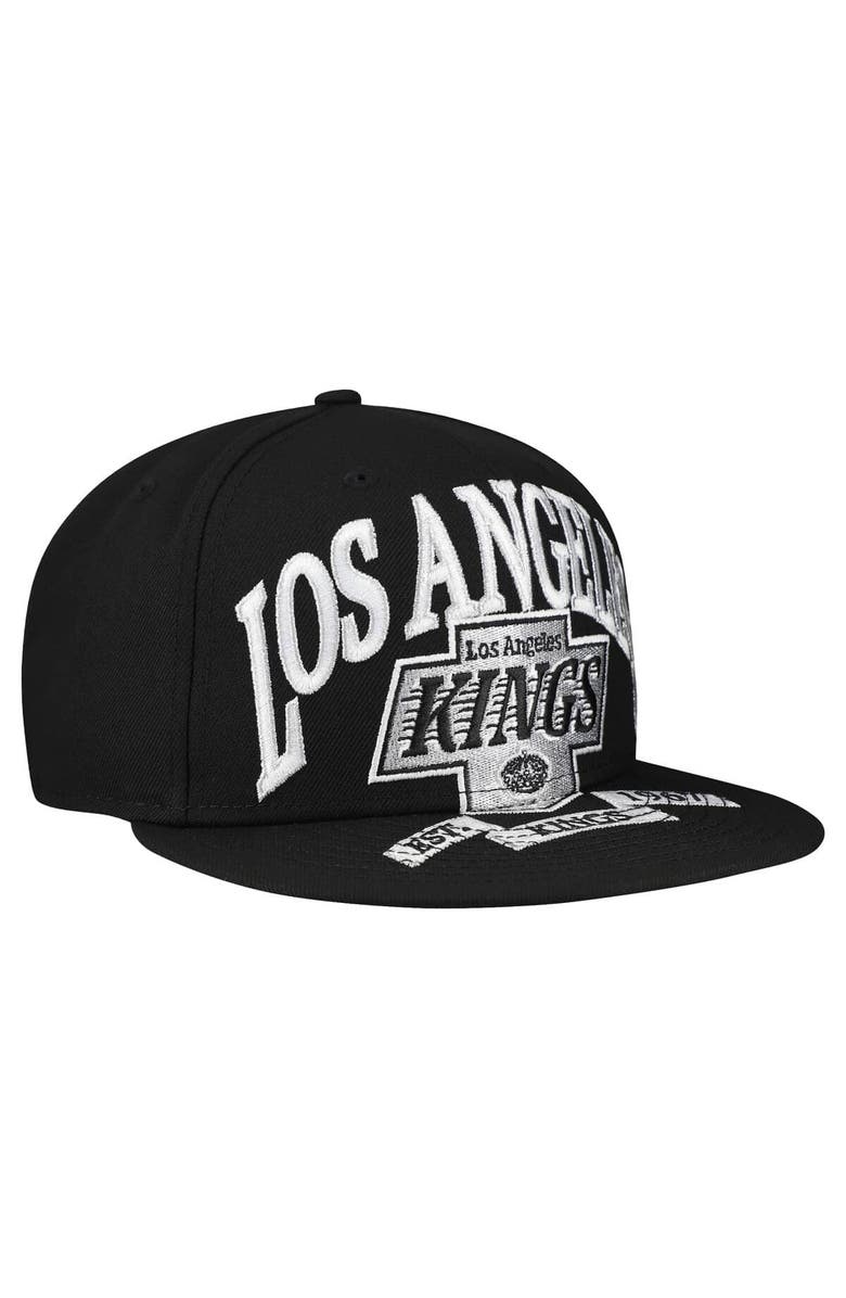 New Era Men's New Era Black Los Angeles Kings Oversized Vintage Arch 59Fifty Fitted Hat, Alternate, color, Black