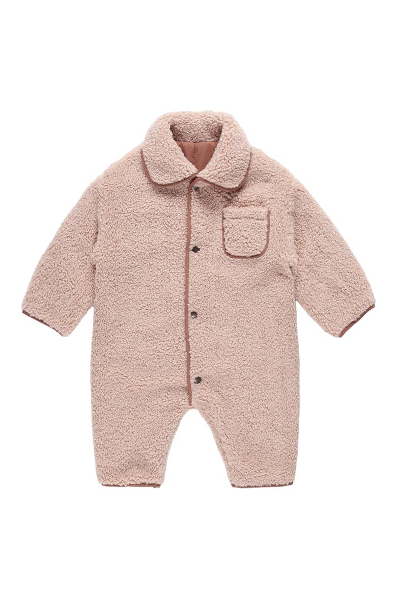 Reversible Faux Shearling Jumpsuit, Main, color, BLUSH