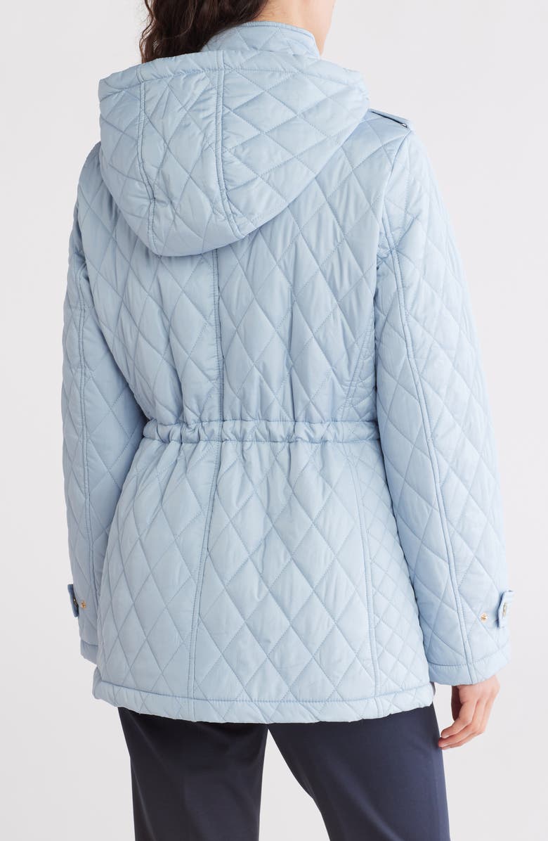 Michael Kors Diamond Quilt Anorak, Alternate, color, Light Chambray