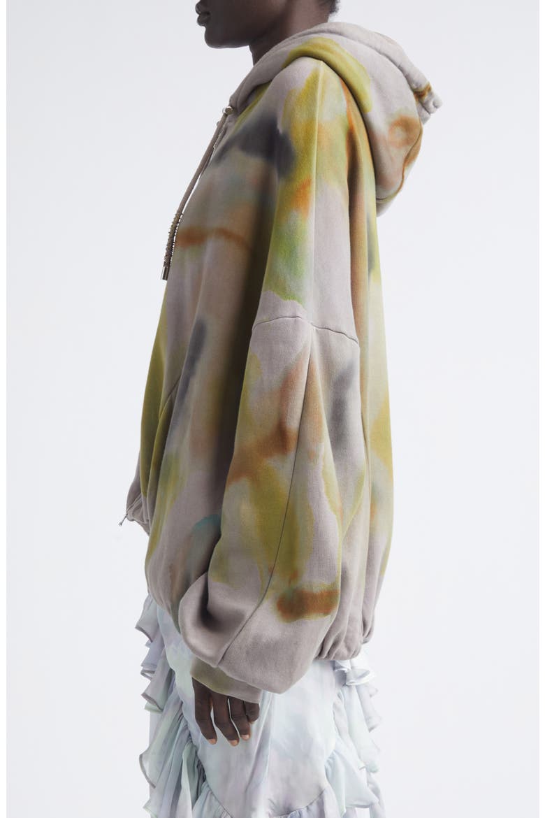 Fleece Zip-Up Hoodie, Alternate, color, PAINTED FOG