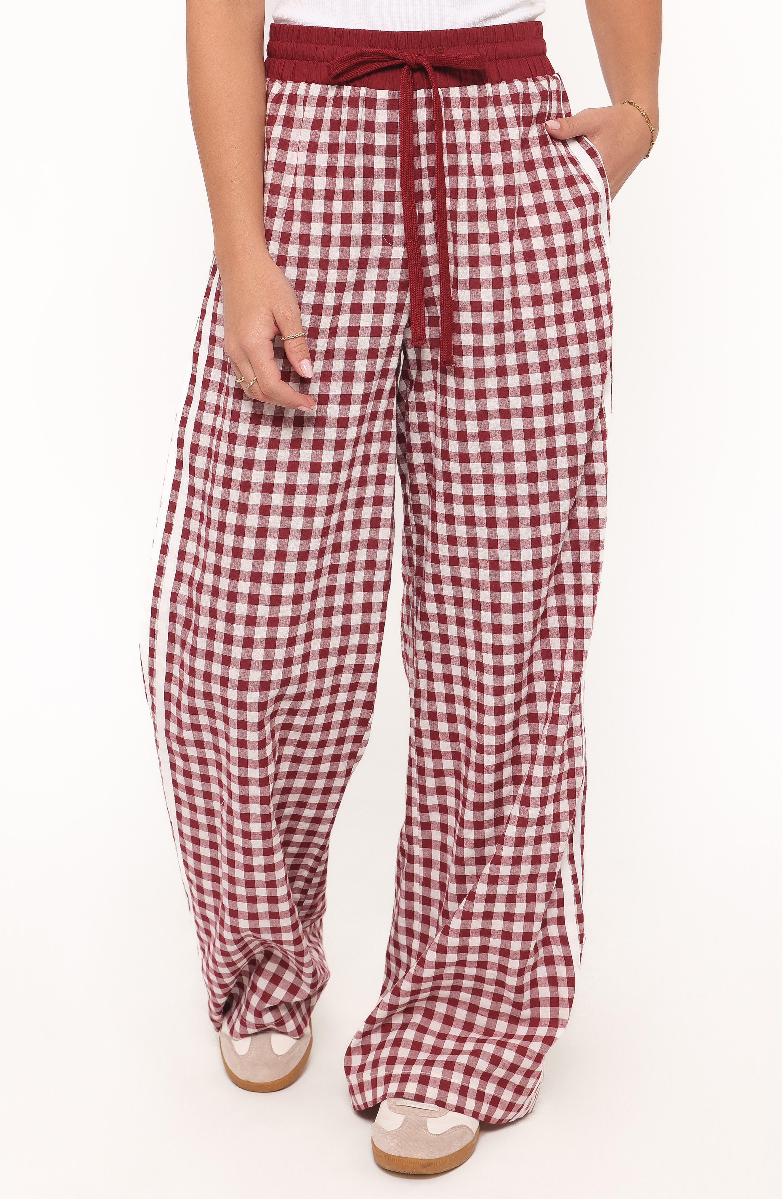 selected BURGUNDY GINGHAM
