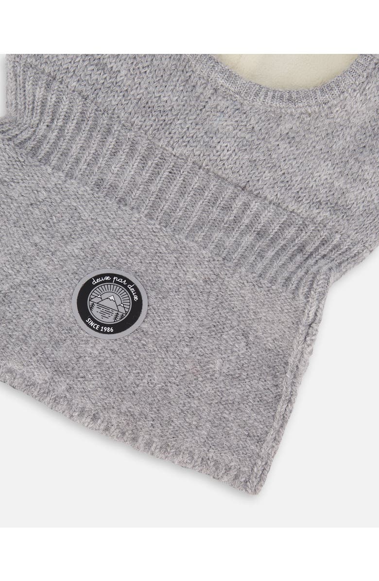 Deux par Deux Gender Inclusive Knit Balaclava, Alternate, color, Heather Gray