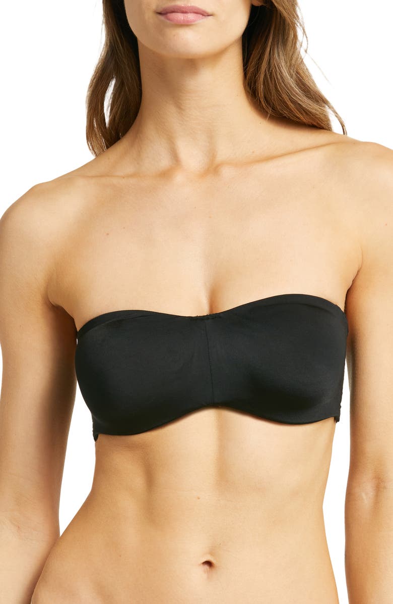 Natori Adapt Underwire Strapless Bandeau Bra, Main, color, Black