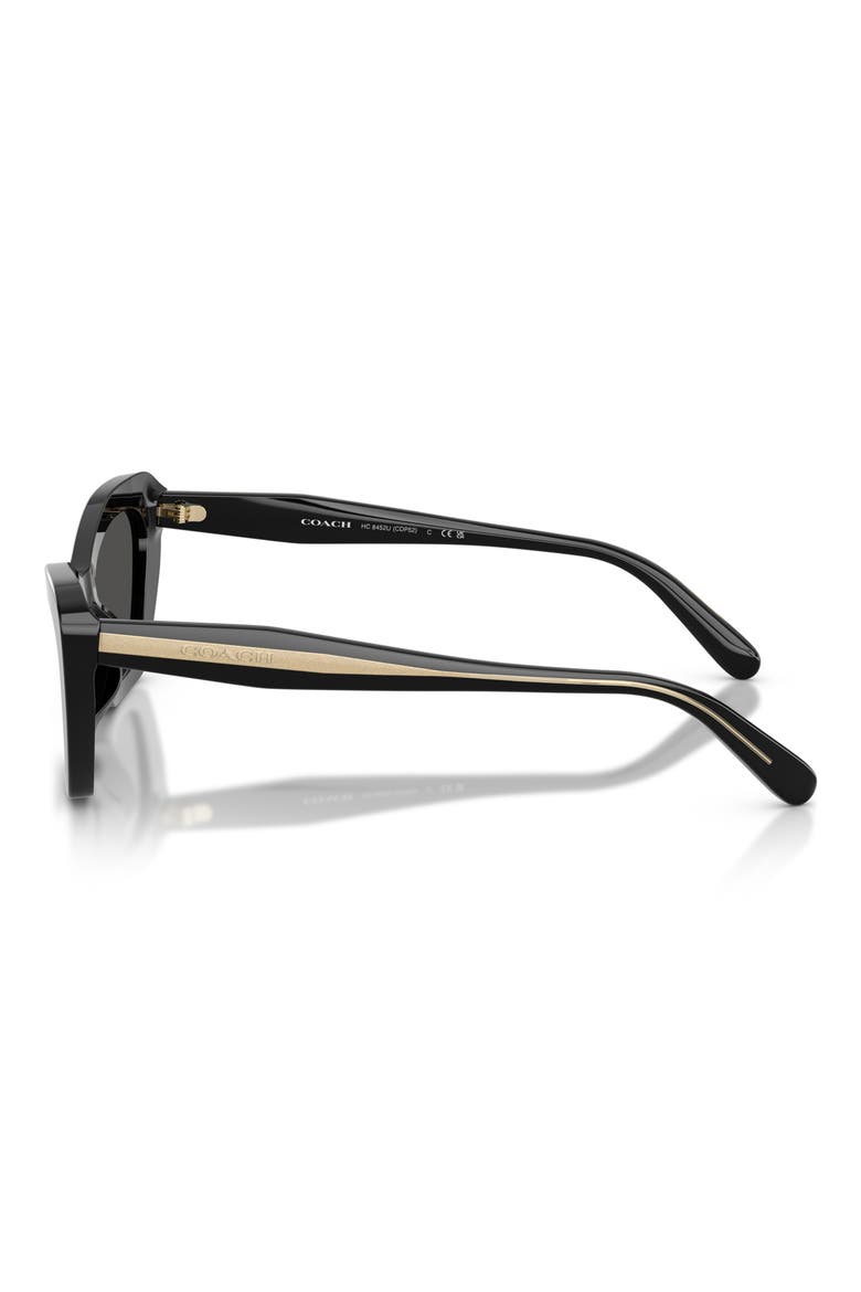 54mm Cat Eye Sunglasses, Alternate, color, BLACK / GREY SOLID