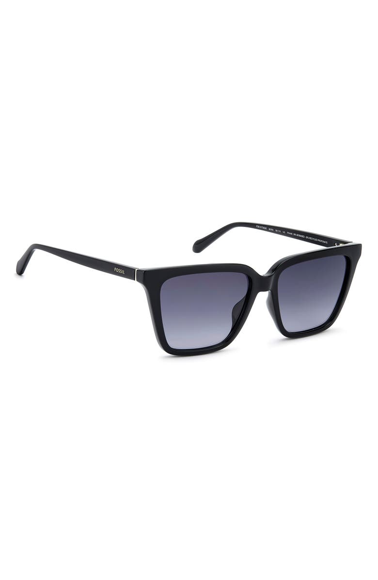Fossil 56mm Square Sunglasses, Alternate, color, Black