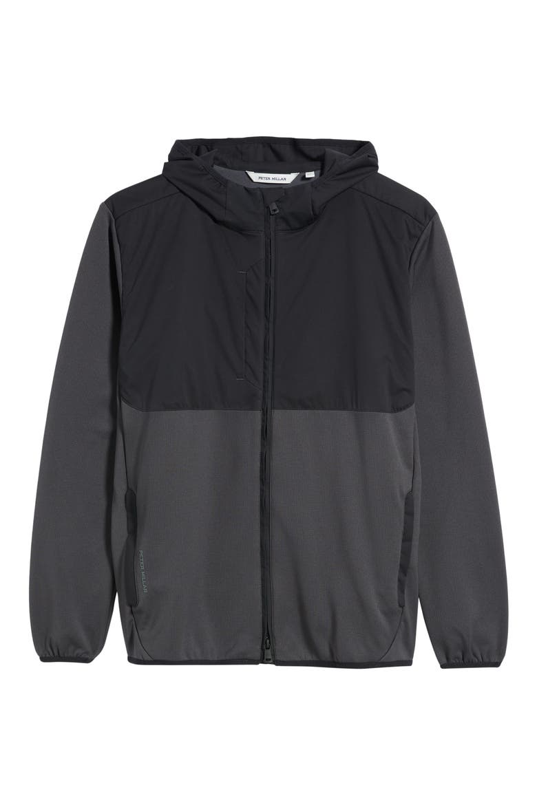 Vail Water Resistant Hooded Jacket, Main, color, BLACK