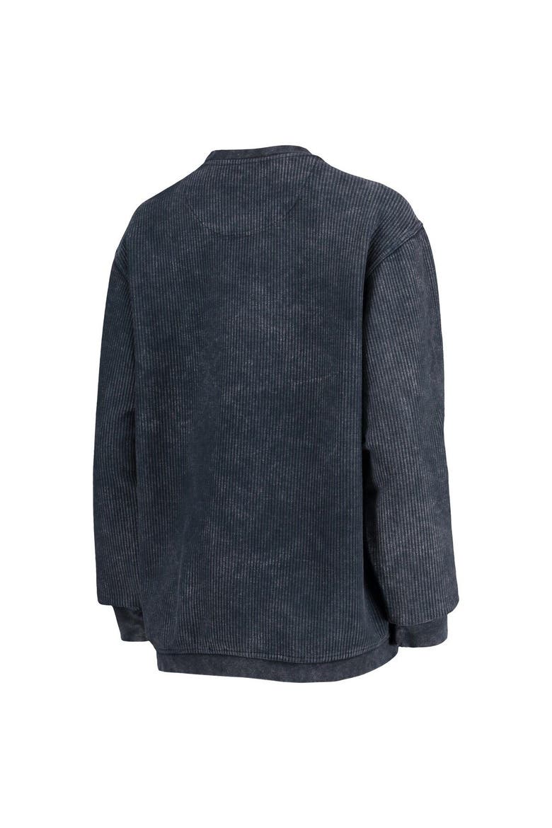 Women's Pressbox Navy Cal Bears Comfy Cord Vintage Wash Basic Arch Pullover Sweatshirt, Alternate, color, Navy