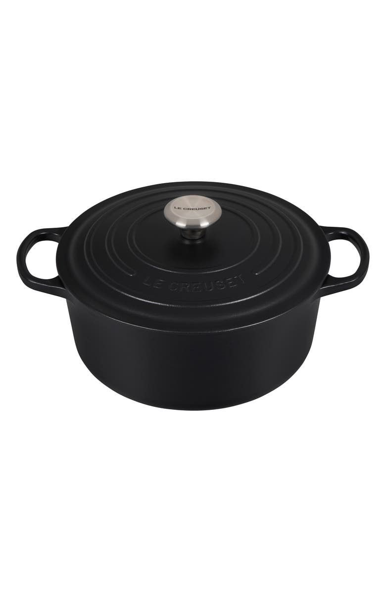 Le Creuset Signature 5.5-Quart Round Enamel Cast Iron French/Dutch Oven, Main, color, Licorice