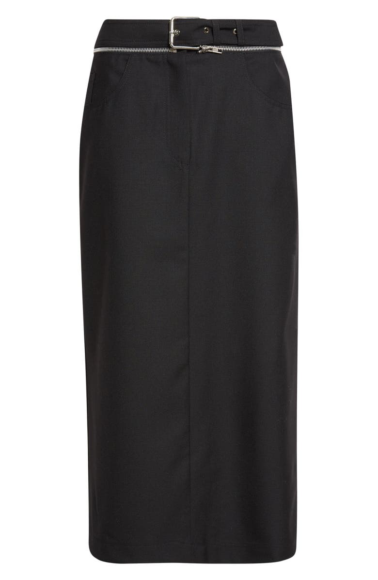 Vaquera Zip Off Waistband Wool Skirt, Main, color, Black