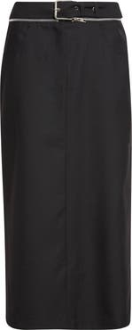 Vaquera Zip Off Waistband Wool Skirt